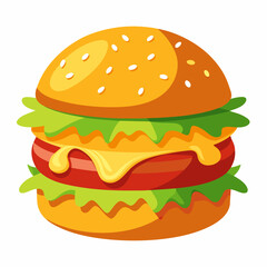 hamburger isolated on white