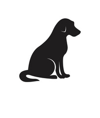 Dog Sitting Silhouette Vector – High-Quality Pet Clipart