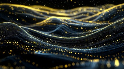 Abstract Digital Wave Patterns in Smart City Design