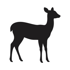 Elegant Deer Silhouette Vector – High-Quality Wildlife