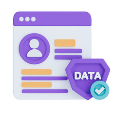 Big Data 3d Icons clipart render