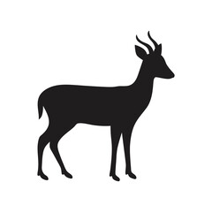 Elegant Deer Silhouette Vector – High-Quality Wildlife