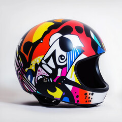 Fototapeta premium Skateboarding Helmet with Bold, Eye-Catching Graphics