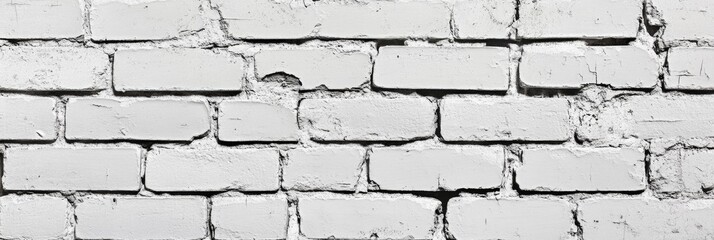 White brick wall texture background with rough and old painted white bricks. White grunge wall for backgrounds, textures, or screensavers.