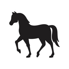 Running Horse Silhouette Vector 