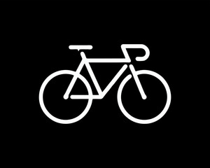 Bicycle icon vector logo template. Line art Bicycle logo design icon symbol vector illustration. 