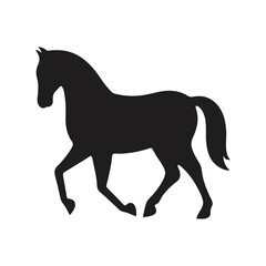 Running Horse Silhouette Vector 