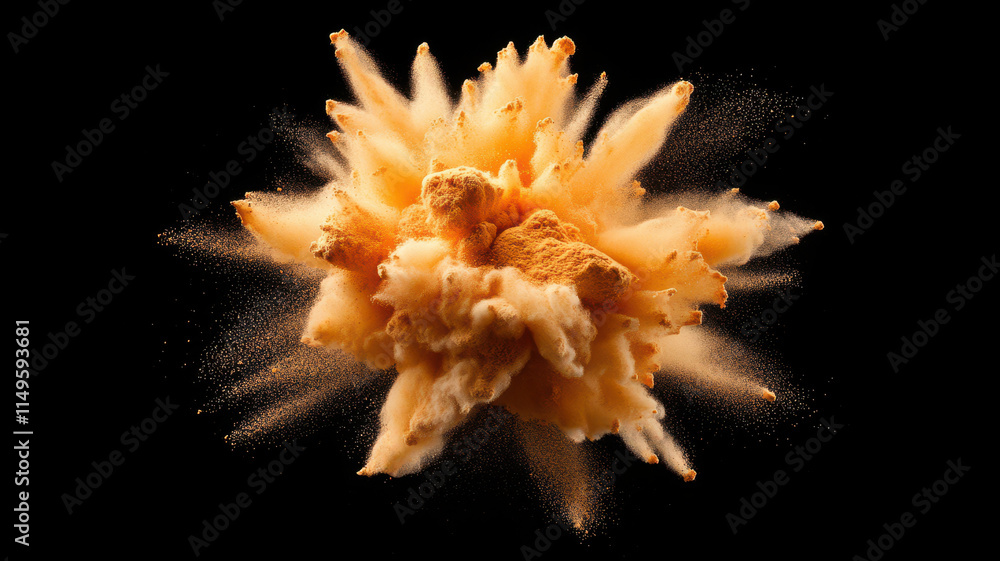 Aufkleber dramatic explosion of colored powders creating vibrant display of spices