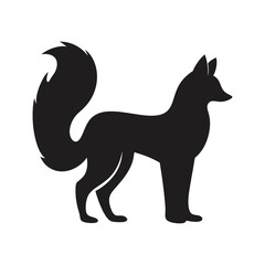Standing Fox Silhouette Vector High-Quality Wildlife 