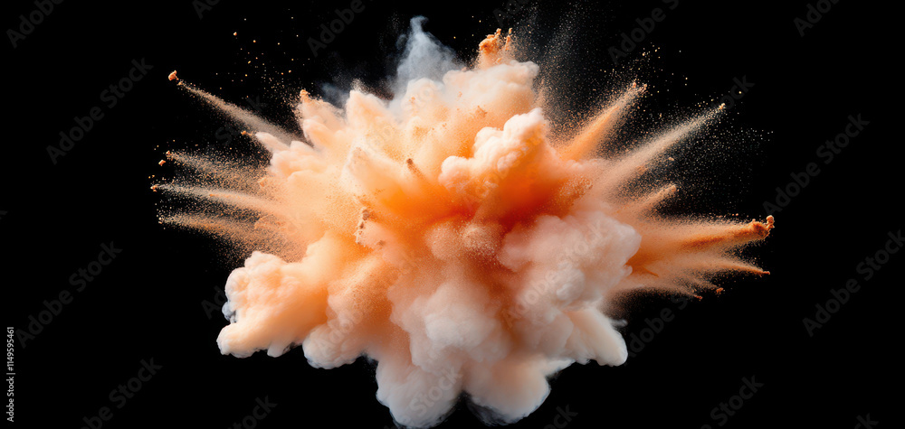 Poster explosion of colorful powders and spices creating vibrant display