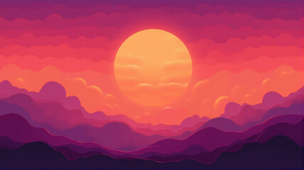 Fototapeta premium sunrise in the mountains