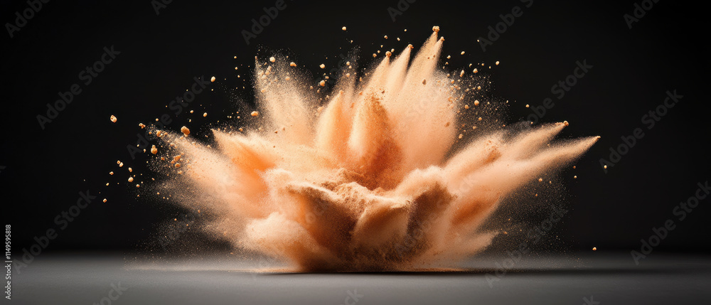 Poster explosion of radiant powders and spices creates vivid, dynamic display
