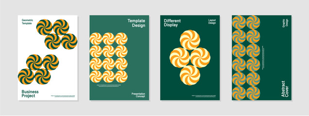 business design template creative layout. This is a abstract background  template vector illustration. green orange white. Design for book cover, brochure, poster, banner, handbill, flyer, marketing