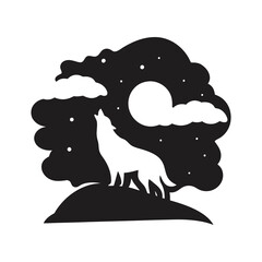 Standing Fox Silhouette Vector High-Quality Wildlife 