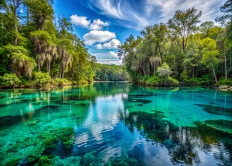 Serene Blue Springs, Madison Florida: Minimalist Nature Photography