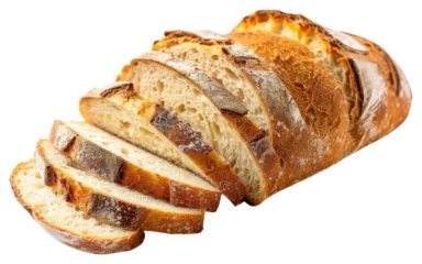 Selbstklebende Fototapeten PNG Freshly baked sliced bread loaf © Rawpixel.com