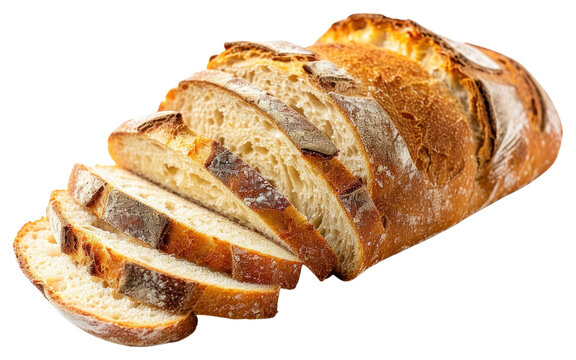 PNG Freshly baked sliced bread loaf
