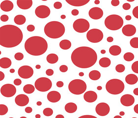 different sizes red circle on white background