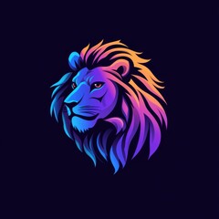 Fototapeta premium cool animal logo on dark background 