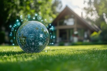 Smart Home Technology: Global Network Connects Houses for Efficient Living Outdoors