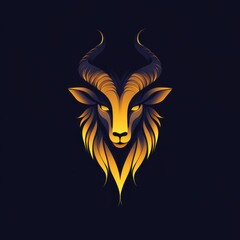 Fototapeta premium cool animal logo on dark background 