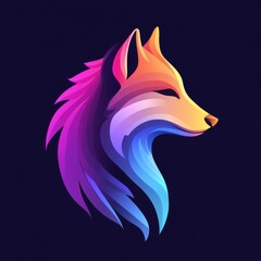 Obraz premium cool animal logo on dark background 