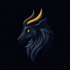 Obraz premium cool animal logo on dark background 