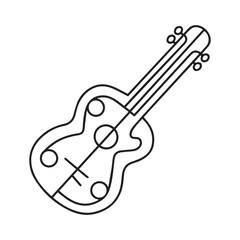 Guitar minimal icon. Instrument line vector icon for websites and mobile minimalistic flat design.