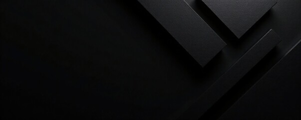 Obraz premium Minimalist black wallpaper with geometric pattern, monochromaticstyle, moderndeco