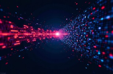 Obraz premium abstract galaxy purple light space party blue celebration neon explosion background anniversary event 3d speed rendering colors glow other universe carnival technology star war digital