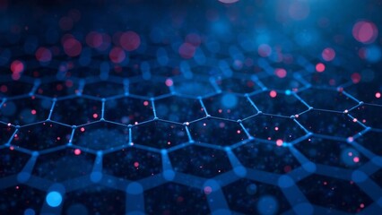 Obraz premium Abstract digital blue hexagons for business or science background. Suitable for medical research, tech innovation, online webinars, presentations, conferences, or forums. Vector illustration backdrop.