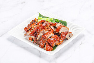 Asian cuisine - roasted duck with skin