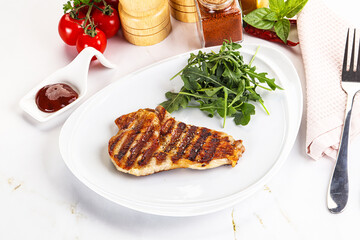 Delicous grilled pork meat steak