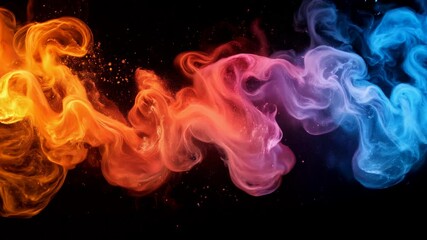 Colorful Fluid Motion Footage with Vibrant Smoke Effects