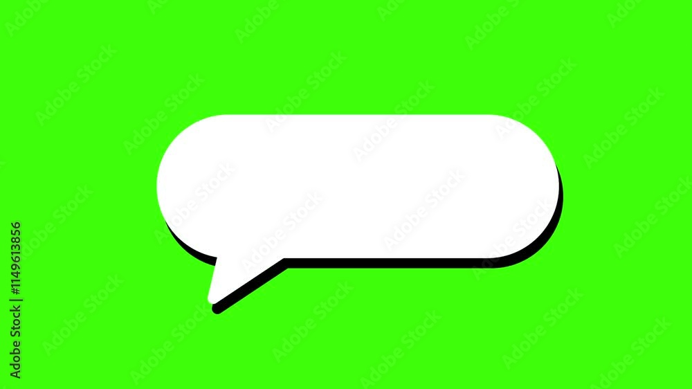 Aufkleber set of bubble chat message on green screen. collection of chat bubbles or messages 4k bouncy animate