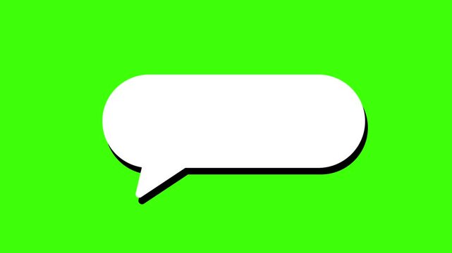 set of bubble chat message on green screen. 
collection of chat bubbles or messages 4k bouncy animated bubble message. chroma key