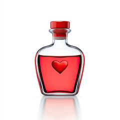 Romantic love potion bottle product photography modern aesthetic close-up view