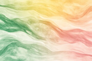 鮮やかな色合いの波模様が描く幻想的な抽象アート