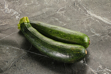 Raw young small green zucchini