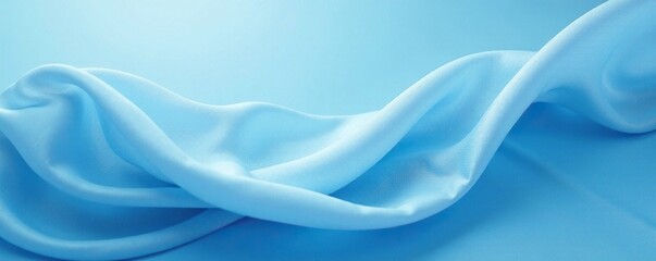 Fototapeta premium Gentle flowing garments in a soothing blue hue,, soft fabrics, gentle movements