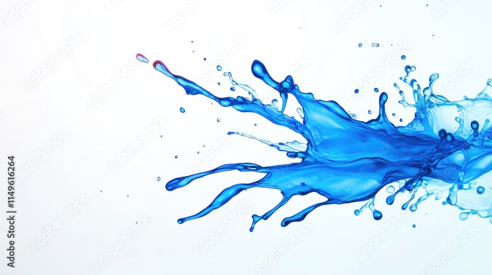Poster dynamic blue water splash action studio setting abstract image creative environment close-up view fl