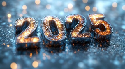 Sparkling 2025 New Year's Eve celebration.