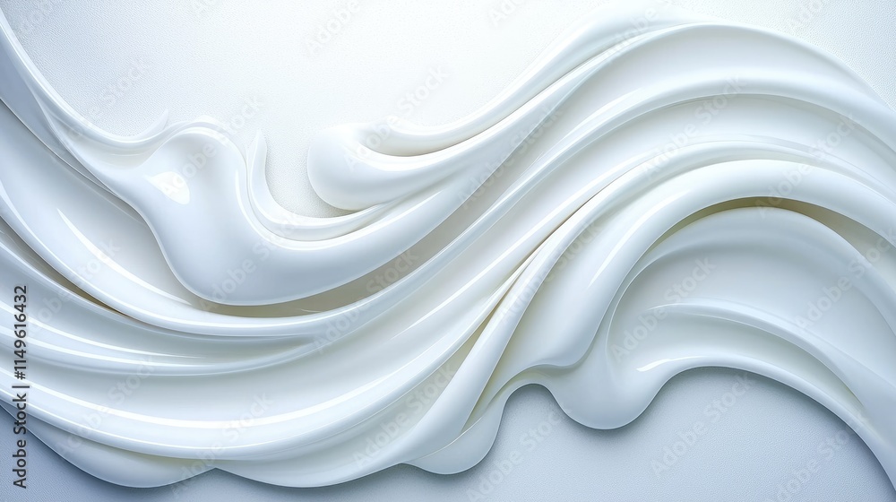 Poster fluid white texture artwork studio digital design minimalist environment close-up view abstract conc