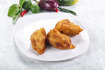 Indian cuisine - fries crispy samosa