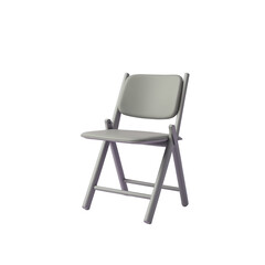 Fototapeta premium Minimalist Folding Chair Design for Modern Spaces. Transparent background