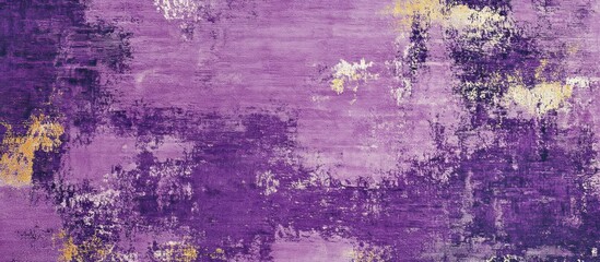 Obraz premium Lavender plush carpet with abstract floral outlines, soft and artistic ambiance 