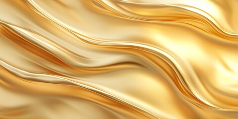 Obraz premium Abstract golden background with smooth flowing waves and a hint of sparkle.