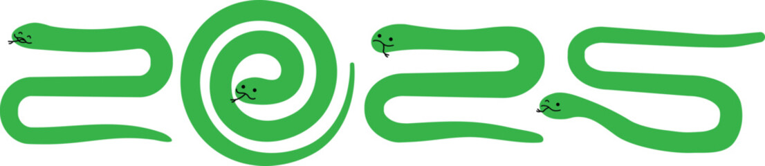 Stylized Logo Design for 2025,Year of the Snake