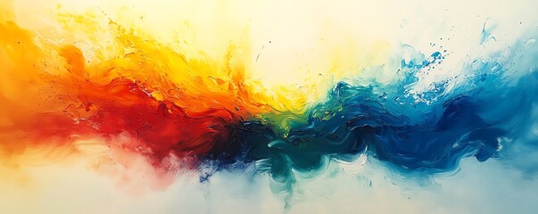Fototapeta premium A stunning abstract acrylic pour painting with vibrant cells, fluidly flowing across the canvas, showcasing dynamic colors and movement