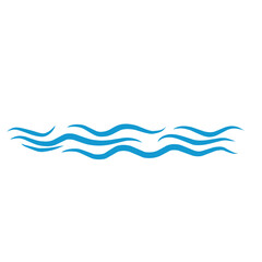 Line water wave icon. Choppy water. Vector illustration. Blue